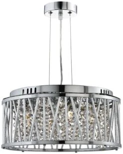 Elise Chrome & Crystal Ceiling Light