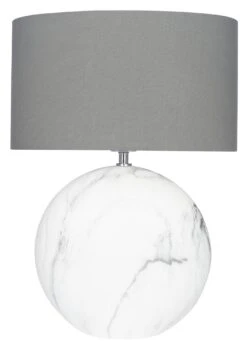 Pacific Lifestyle Small Marble Effect Ceramic Disc Table Lamp