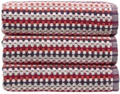 Christy Carnaby Stripe Towel Berry