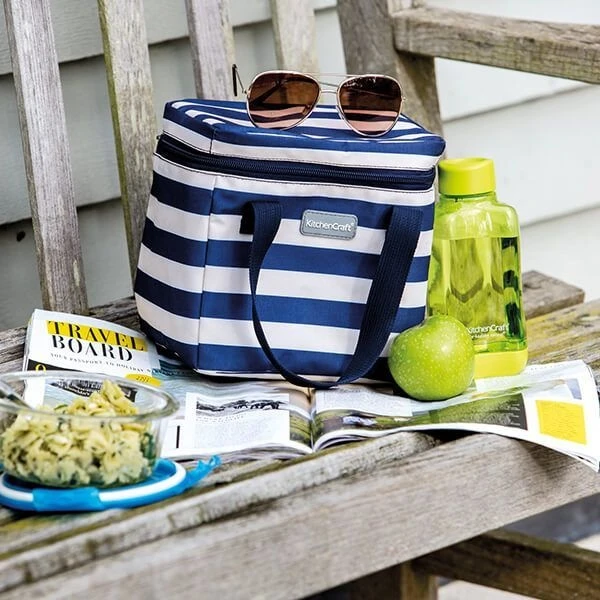 KitchenCraft Lulworth Stripe Lunch Cool Bag 2 KitchenCraft Lulworth Stripe Lunch Cool Bag - Image 2