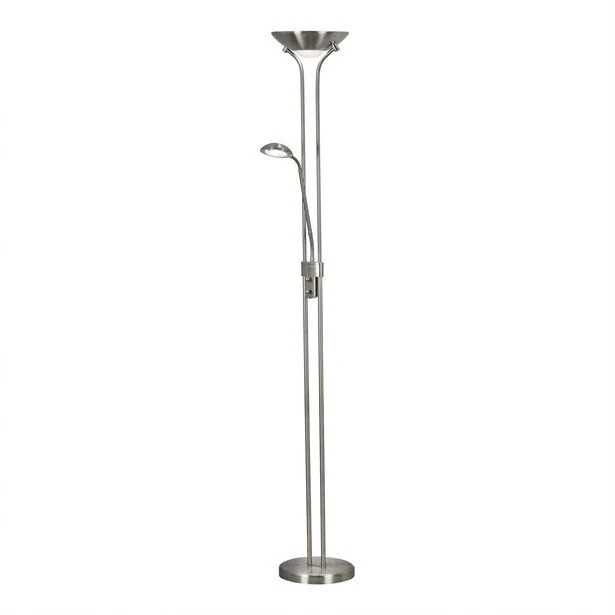 Mother And Child Led Floor Lamp - Satin Silver 1 Mother And Child Led Floor Lamp - Satin Silver