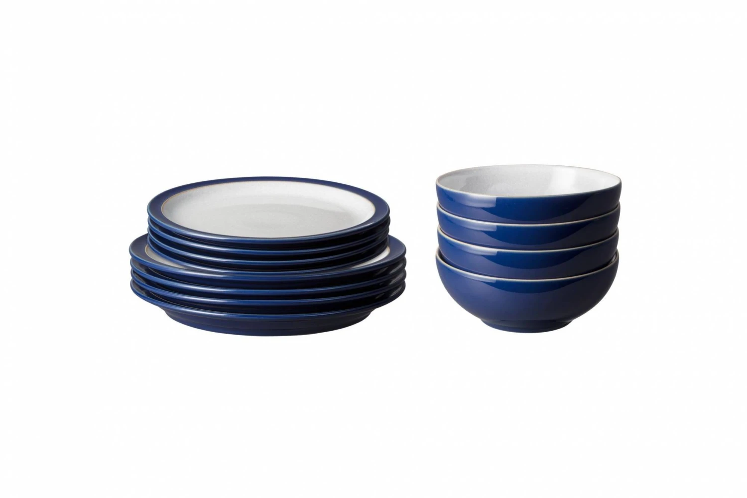 Denby Elements 12 Piece Dinner Set Dark Blue 2 Denby Elements 12 Piece Dinner Set Dark Blue - Image 2