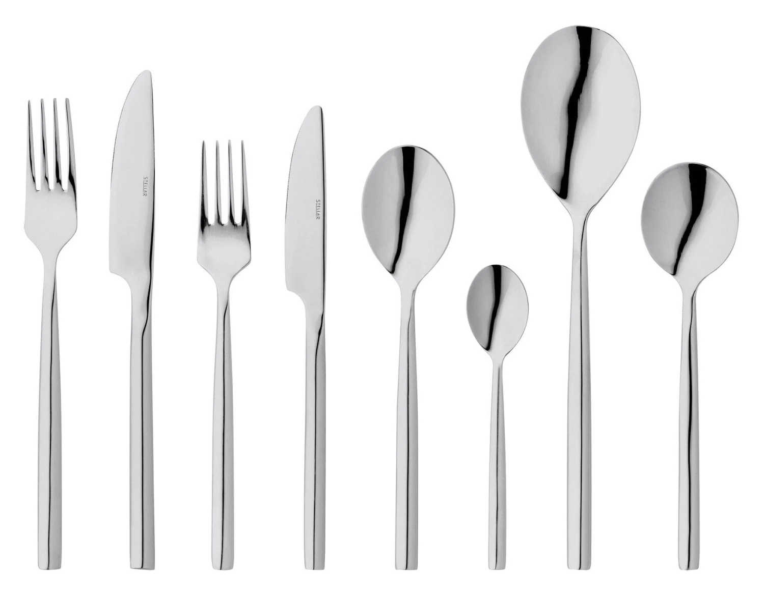 Stellar Rochester Polished 18/10 44 Piece Cutlery Set 1 Stellar Rochester Polished 18/10 44 Piece Cutlery Set
