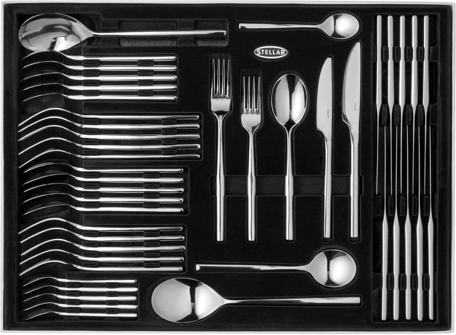 Stellar Rochester Polished 18/10 44 Piece Cutlery Set 2 Stellar Rochester Polished 18/10 44 Piece Cutlery Set - Image 2