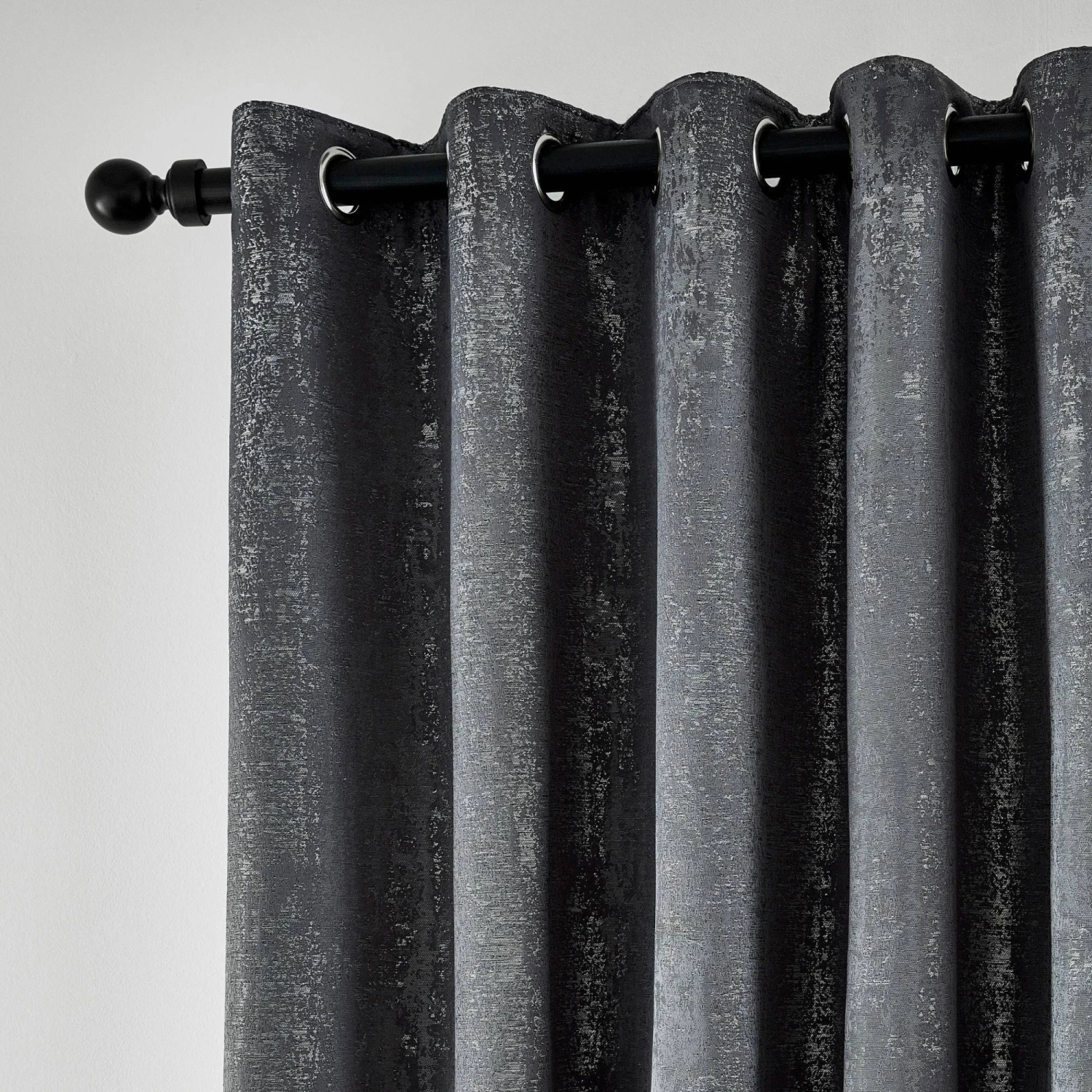 Peacock Blue Hotel Roma Gunmetal Ready Made Curtains 2 Peacock Blue Hotel Roma Gunmetal Ready Made Curtains - Image 2