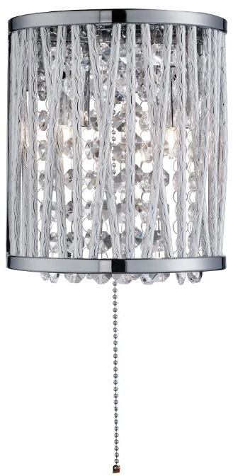 Searchlight Wall Light With Crystal Drops 1 Searchlight Wall Light With Crystal Drops