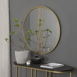 Calgary Mirror Satin Brass 6 Calgary Mirror Satin Brass -Le Creuset Sales Store 38668 12832