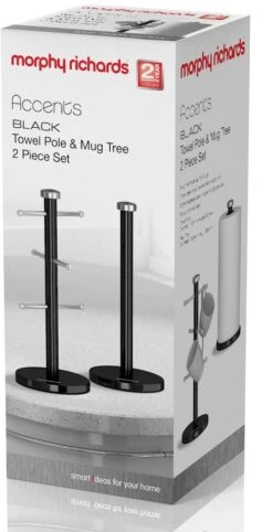 Morphy Richards Accents Towel Pole And Mug Tree Set Black -Le Creuset Sales Store 42718 7898