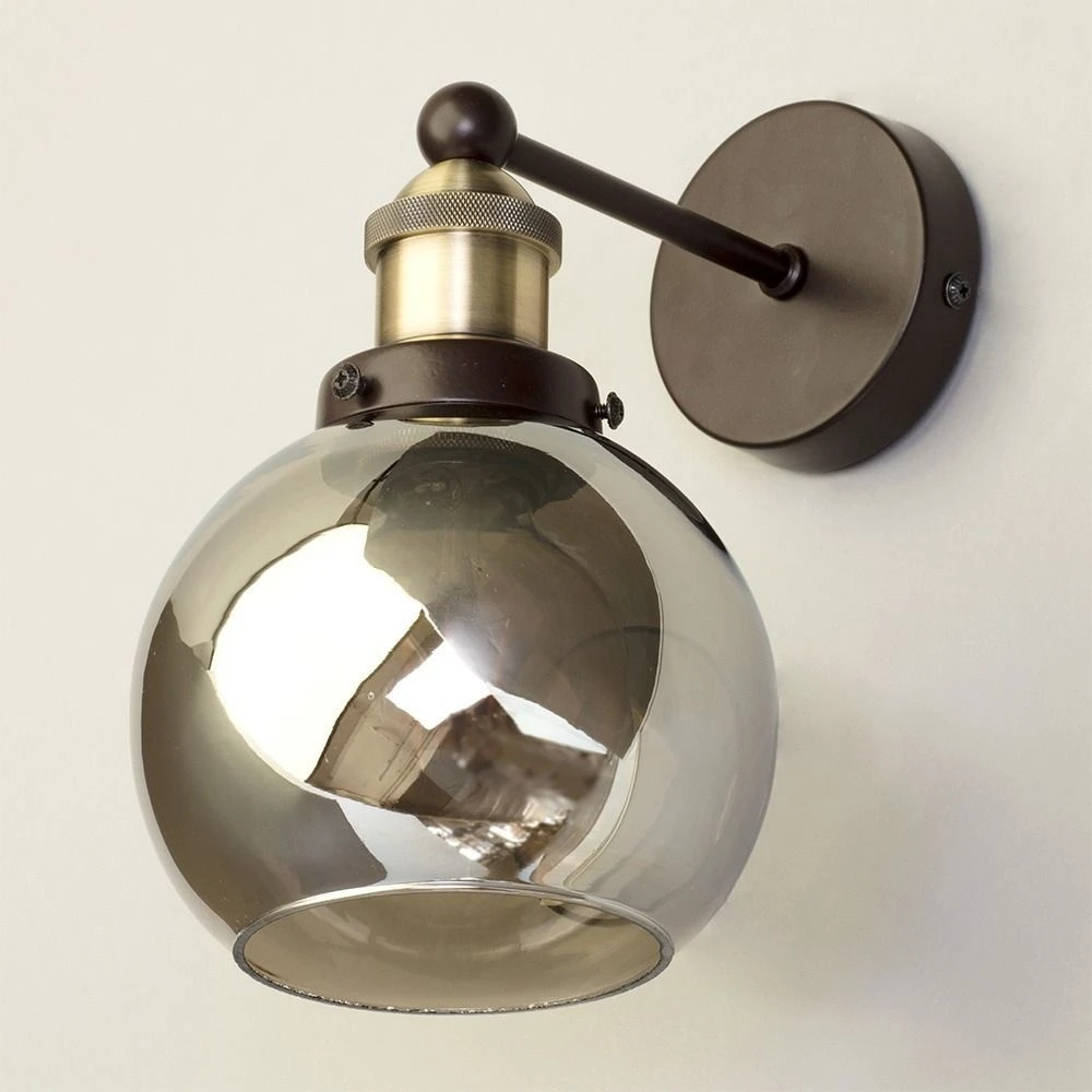 BHS Carter Industrial Glass Ball Wall Light 2 BHS Carter Industrial Glass Ball Wall Light - Image 2