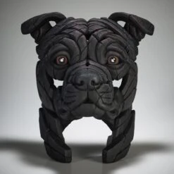 Edge Staffordshire Bull Terrier Bust Black