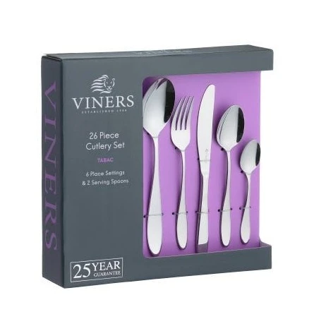 Viners Tabac 18/0 26 Piece Cutlery Set 1 Viners Tabac 18/0 26 Piece Cutlery Set