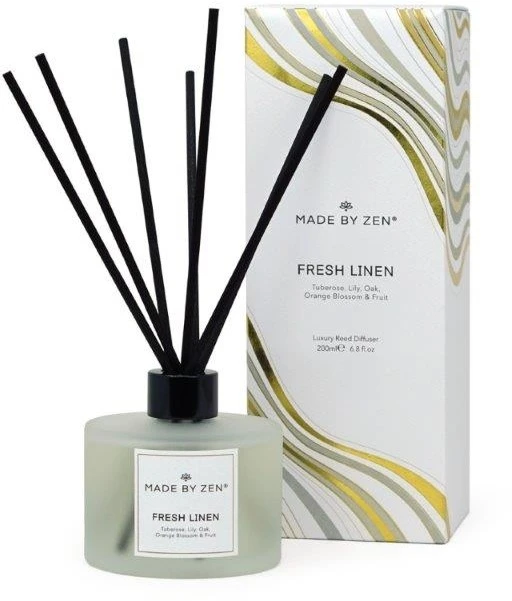 Made By Zen Fresh Linen Luxury Reed Diffuser 2 Made By Zen Fresh Linen Luxury Reed Diffuser - Image 2