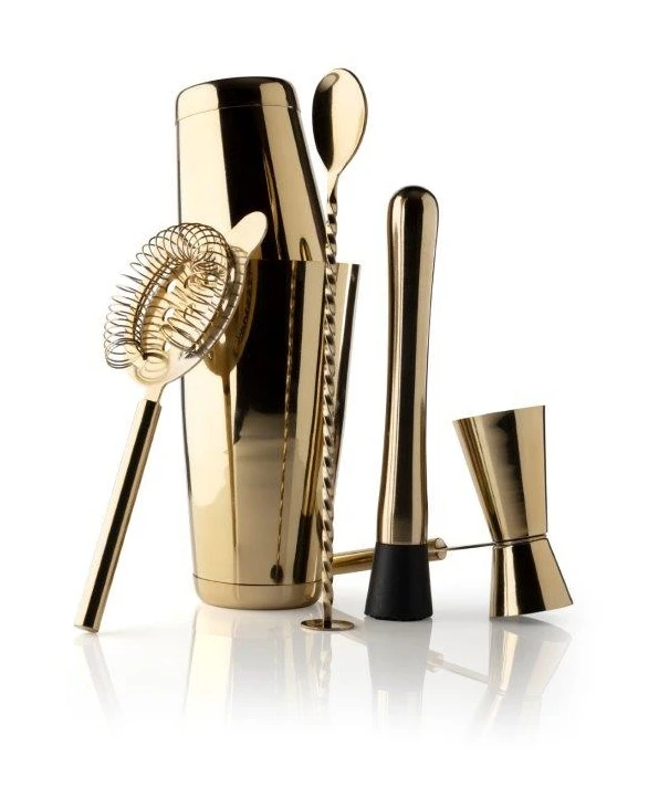 Taylors Eye Witness Taproom 5 Piece Boston Cocktail Set Gold 1 Taylors Eye Witness Taproom 5 Piece Boston Cocktail Set Gold