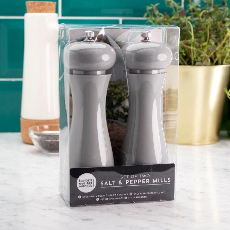 Taylors Eye Witness Salt & Pepper Mill Grey Set Of 2 2 Taylors Eye Witness Salt & Pepper Mill Grey Set Of 2 - Image 2