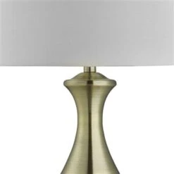 Searchlight Touch Table Lamps Lamp - Antique Brass & Fabric Shade -Le Creuset Sales Store 50045 33686