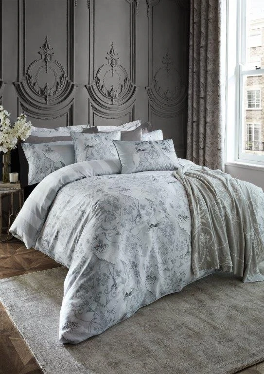 Laura Ashley Tregaron Silver Duvet Cover Set 2 Laura Ashley Tregaron Silver Duvet Cover Set - Image 2