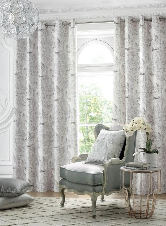 Laura Ashley Tregaron Silver Curtains 1 Laura Ashley Tregaron Silver Curtains